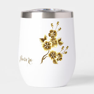 Typographie Pailletée Fleurie Or Luxe