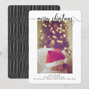 Typographie Photo de Noël Carte personnalisée