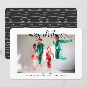 Typographie Photo de Noël Carte personnalisée