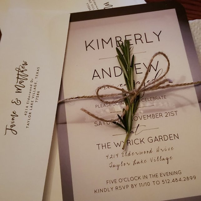 Typographie Photo Engagement Party Invitation (Look what Jaime did with our template design! Looks amazing!)