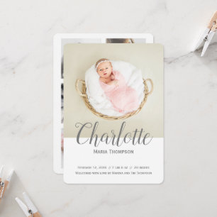 Typographie Photo moderne Collage bébé fille naiss