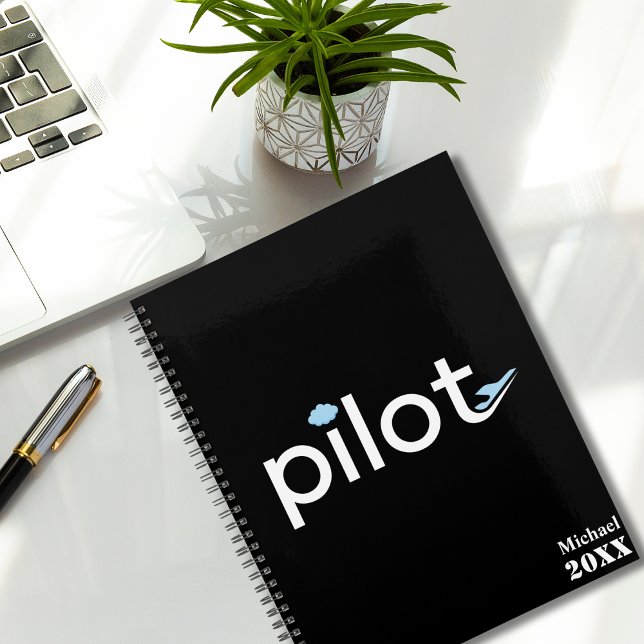 Typographie "pilote", avion & photo, Monogramme (Créateur téléchargé)