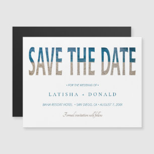 Typographie Plage Mariage Enregistrer La Date