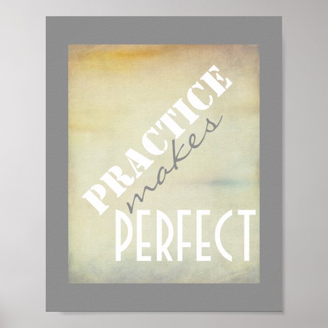 typographie poster pratique rendre parfait (Devant)