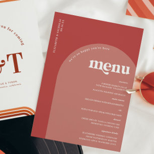 Typographie Rétro Années Soixante-dix Menu de Ma