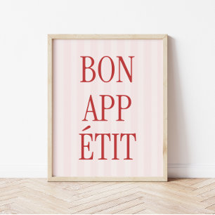 Typographie Rétro 'Bon Appétit' Impression de Cuis
