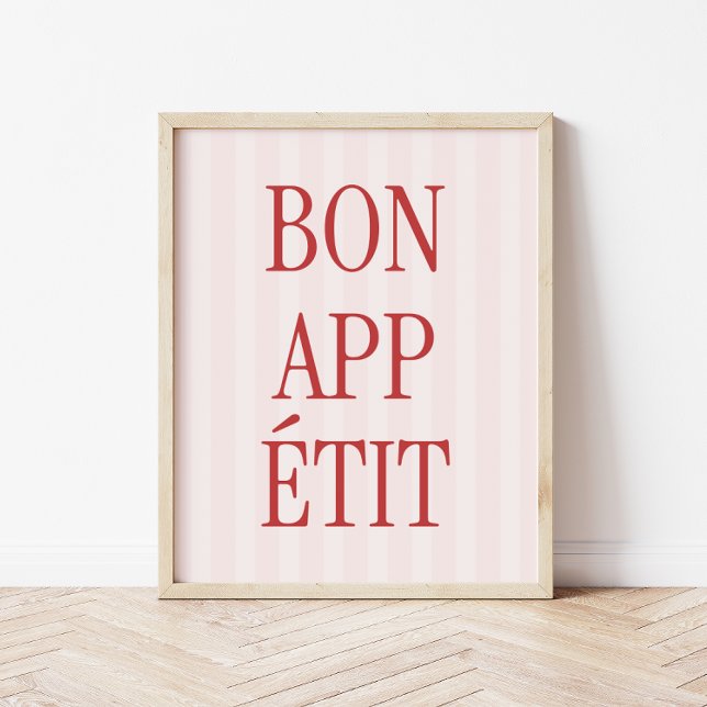 Typographie Rétro 'Bon Appétit' Impression de Cuis (Créateur téléchargé)