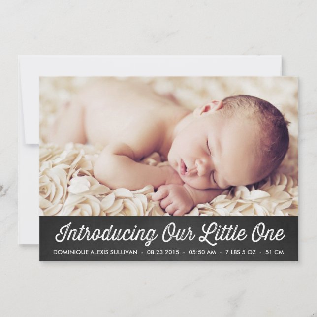 TYPOGRAPHIE RÉTRO | FAIRE-PART DE NAISSANCE DE CLA (Devant)