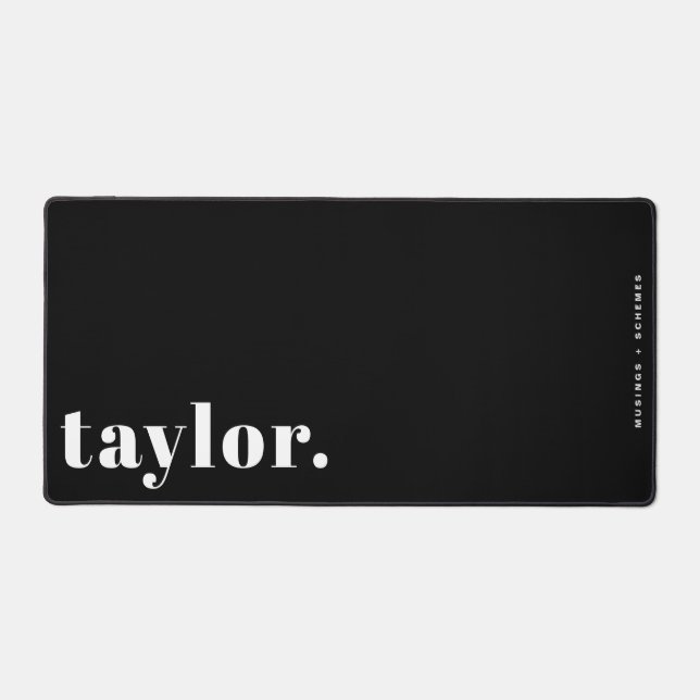 Typographie Rétro Noir et Blanc Personnalisée (Recto)