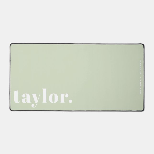Typographie rétro verte à la menthe Personnalisée (Recto)
