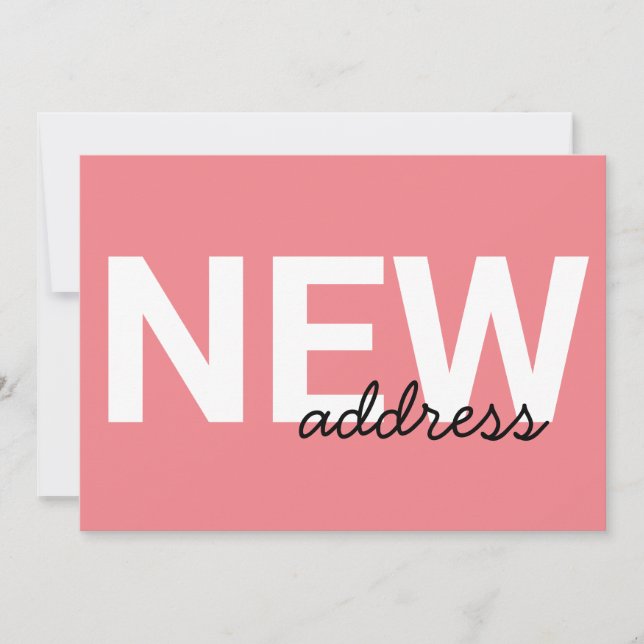 Typographie rose moderne Faire-part mobile (Devant)