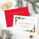 typographie rouge joyeux Noël faire-part mobile<br><div class="desc">Un design moderne de carte de noël joyeux avec une typographie rouge audacieuse.</div>