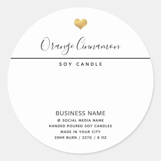 Typographie simple de luxe moderne étiquette de pr (Devant)