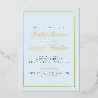 Typographie simple et élégante Foil Invitation