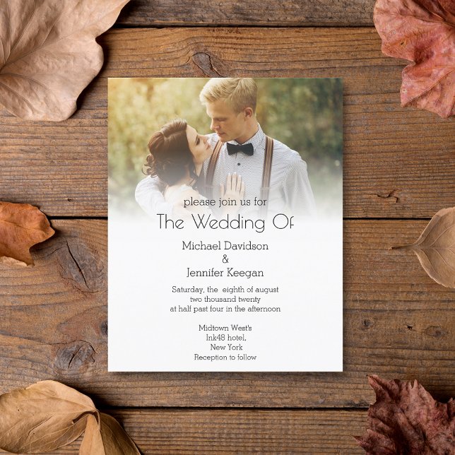 typographie simple moderne mariage photo invitatio (Créateur téléchargé)
