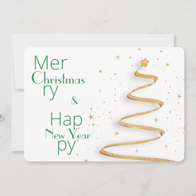 Typographie simple Noël voeux (Devant)
