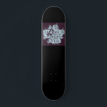 Typographie Skateboard noir<br><div class="desc">Un plateau de skateboard bleu et noir,  riche,  avec un design typographique cool des quatre éléments : air,  eau,  terre,  feu. Comment les cultures anciennes décrivent la cosmologie.</div>