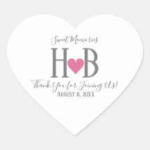 Typographie Souvenirs doux Mariage Favor Stickers