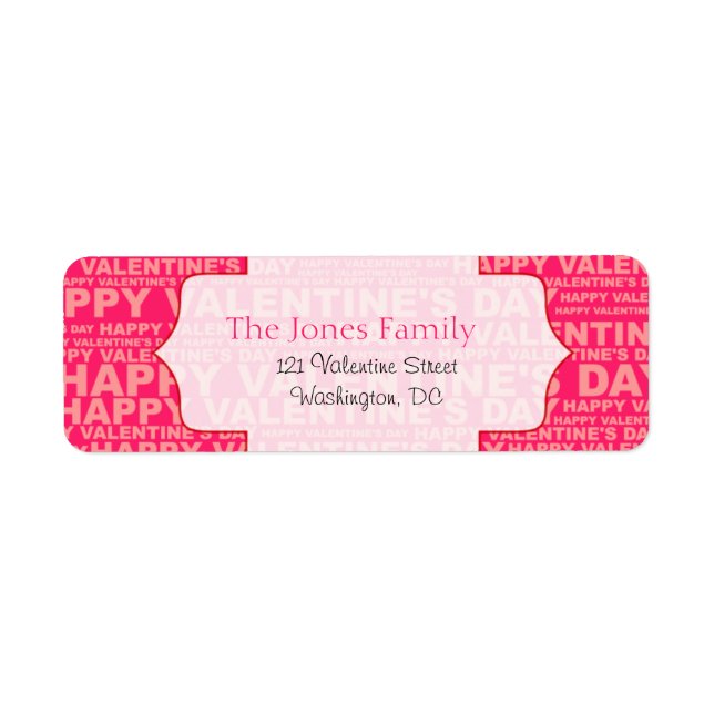 Typographie Stickers Saint-Valentin (Devant)