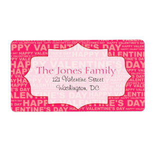 Typographie Stickers Saint-Valentin