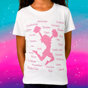 Typographie T-Shirt des Termes Cheerleading