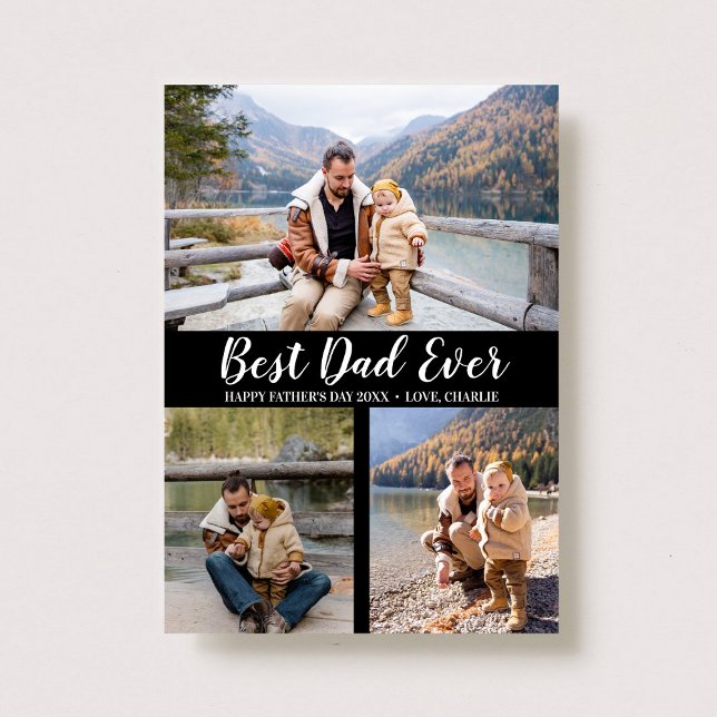 Typographie tendance 3 Photo Collage Fête des père (Créateur téléchargé)