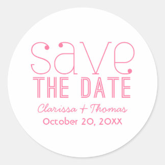 Typographie tendance Enregistrer Stickers Date, ro