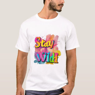 "Typographie Tshirt Fun : Restez en nature