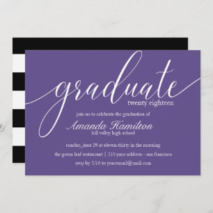 Typographie Ultra violet Graduation Invitation