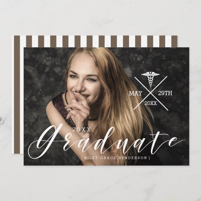 Typographie urbaine | Faire-part des diplômés en s (Devant / Derrière)