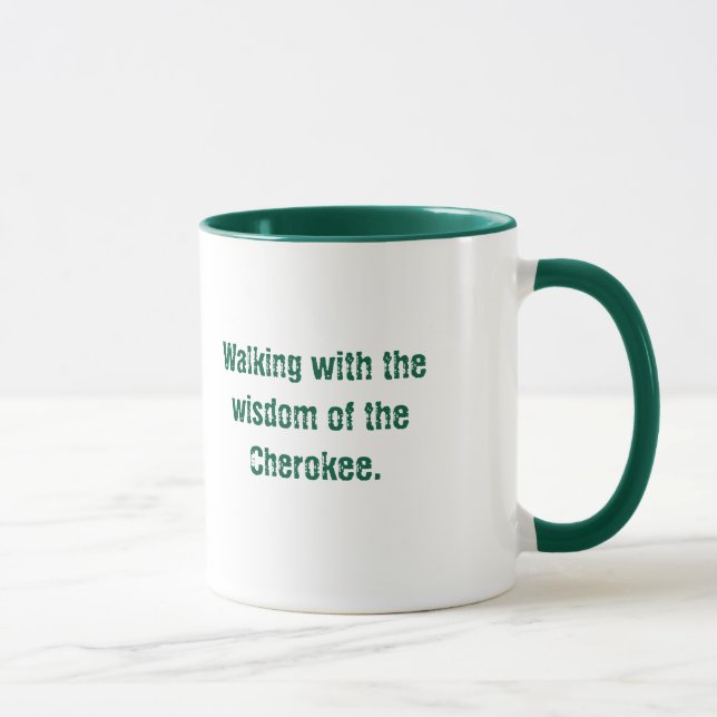 Typographie verte Cherokee Dit Coffee Mug (Droite)