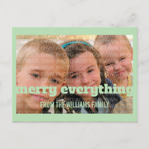 Typographie verte Joyer tout Photo Carte postale