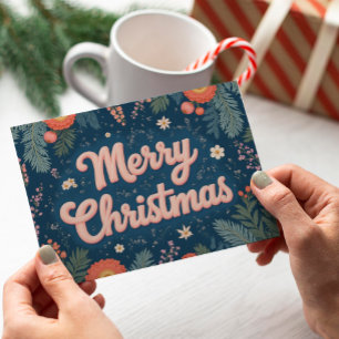 Typographie vintage Carte de Noël Joyeux non photo