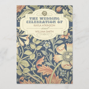 typographie vintage invitations de mariage colorée