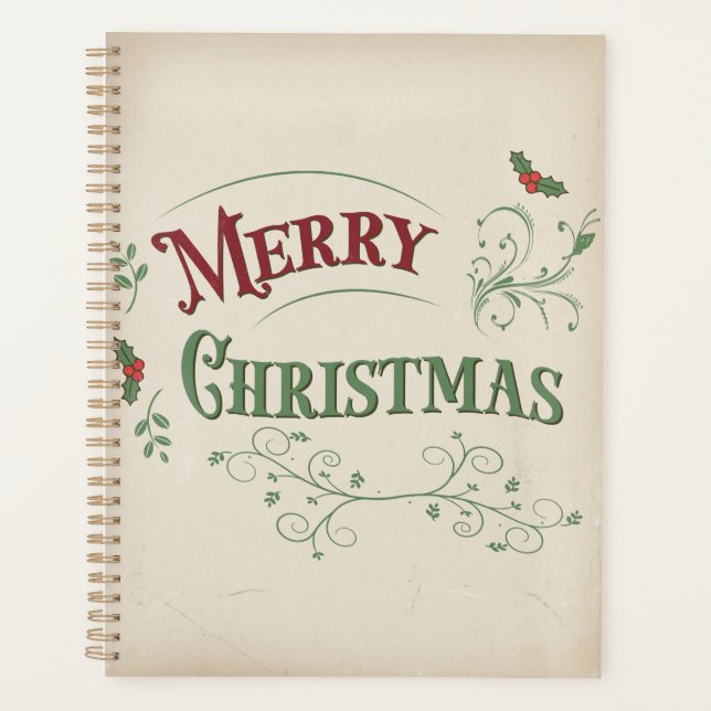 Typographie vintage Joyeux Noël (Devant)