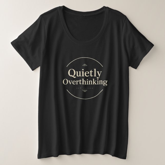 Typographie Vintage Réfléchie en Silence (Design devant)