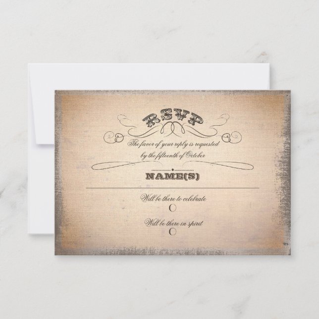 typographie vintage RSVP (Devant)