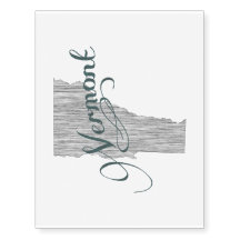 Typographie vintage une du Vermont grande