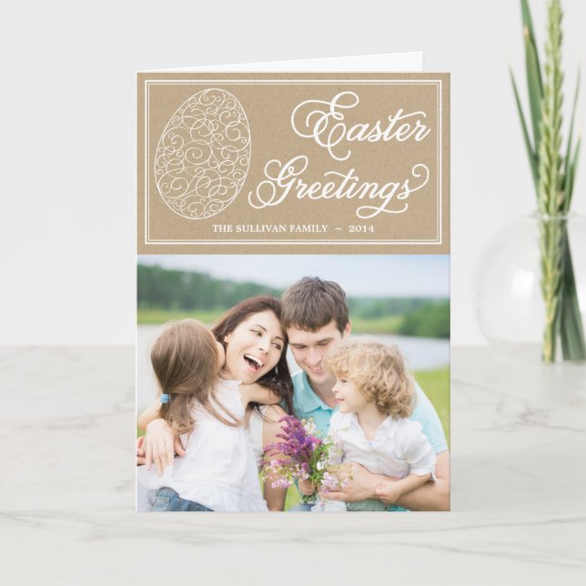 Typographie Whimsèque Carte de voeux de Pâques Vin (Devant)