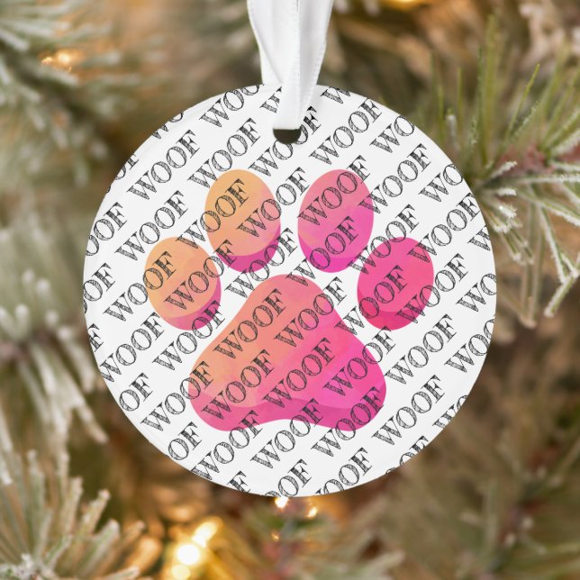 Typographie WOOF Empreinte de Patte de Chien Anima (Arbre)