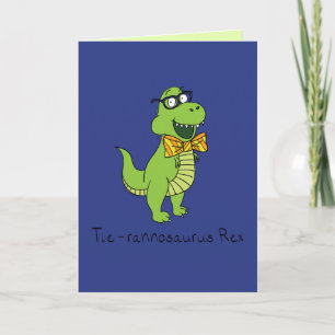 Tyrannosaurus Bowtie T Rex Carte de voeux amusante