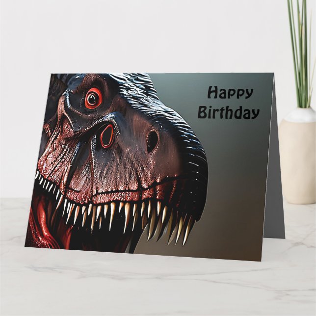 Tyrannosaurus Rex, Grande carte d'anniversaire (Devant)