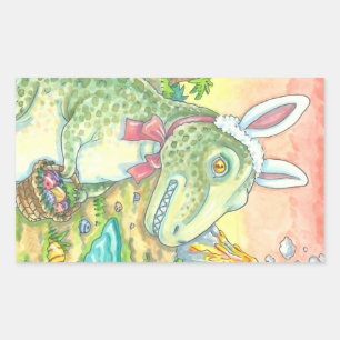 TYRANNOSAURUS, STICKERS DE BUNNY DE T-REX EASTER