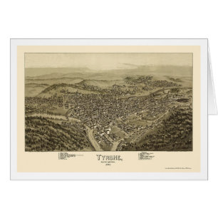 Tyrone, carte panoramique de PA - 1895