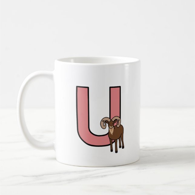 U est pour…. Mug personnalisé (Gauche)