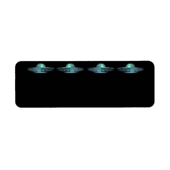 U.F.O. ÉTIQUETTES DE ADRESSE de soucoupes volantes (Devant)