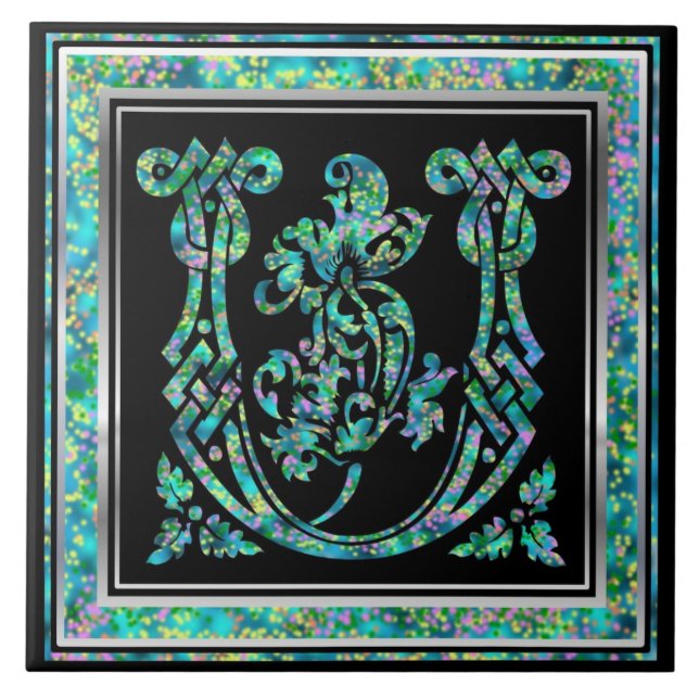 U Monogram "Masselle Blue" Carreaux céramiques (Devant)