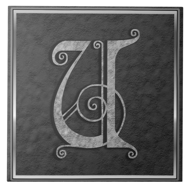 U Monogramme "Pierre grise médiévale" Carreaux en  (Devant)
