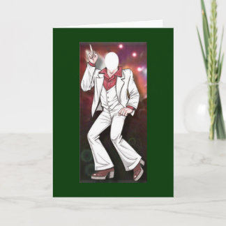 U remplissent carte masculine de danseur de disco
