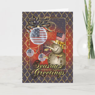 U.S.A. Carte de Noël patriotique - Greeti de la